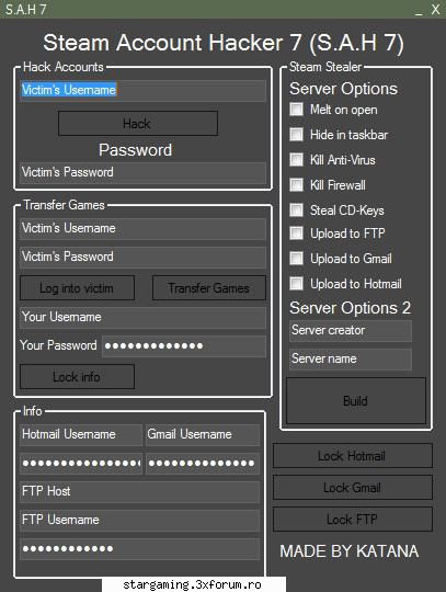 Steam Account Hacker 7 (S.A.H 7) - r3lik - Programe Hack